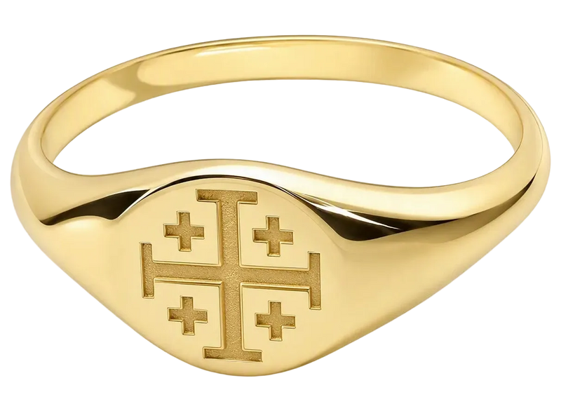 14k Plated Signet Ring