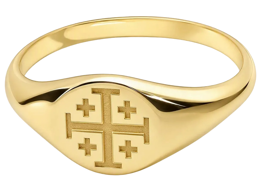 14k Plated Signet Ring